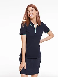 Piqué Half-Zip Polo