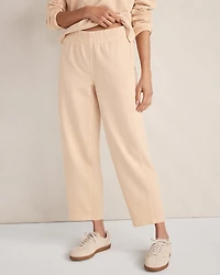 Organic Cotton Terry Barrel Leg Pants