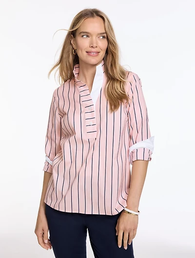 Non-Iron Popover - Breezy Stripe