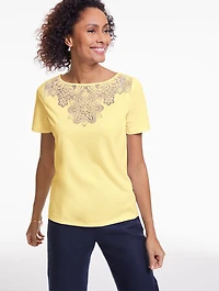 Burnout Jersey Short Sleeve Top