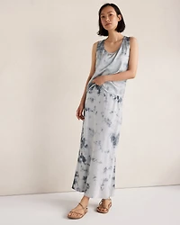 Washable Silk Tie-Dye Maxi Skirt