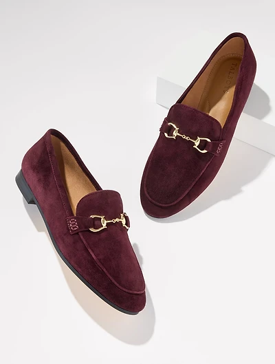 Katelyn Bit Suede Loafers