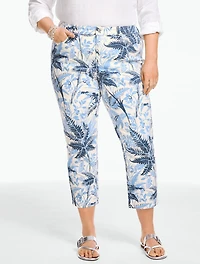 Straight Crop Jeans - Jungle Toile