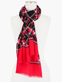 Nutcracker Plaid Oblong Scarf