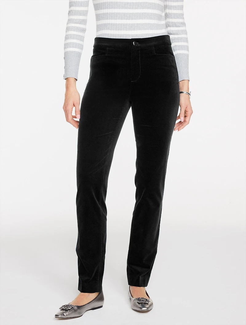 Straight Leg Stretch Velveteen Pants