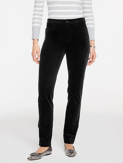 Straight Leg Stretch Velveteen Pants