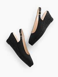 Vivi Canvas Slingback Espadrille Wedges