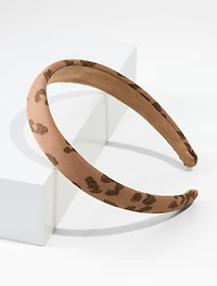 Denim Leopard Headband