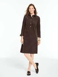 Corduroy A-Line Shirtdress