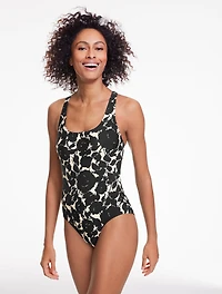 Aqua Club Scoop Neck One-Piece Swimsuit - Capri Rose