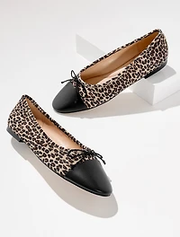 Ansly Suede Ballet Flats - Printed