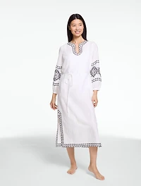 Aqua Club Embroidered Caftan Cover-Up