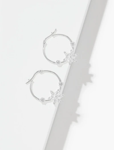 Sterling Silver Flurry Hoop Earrings