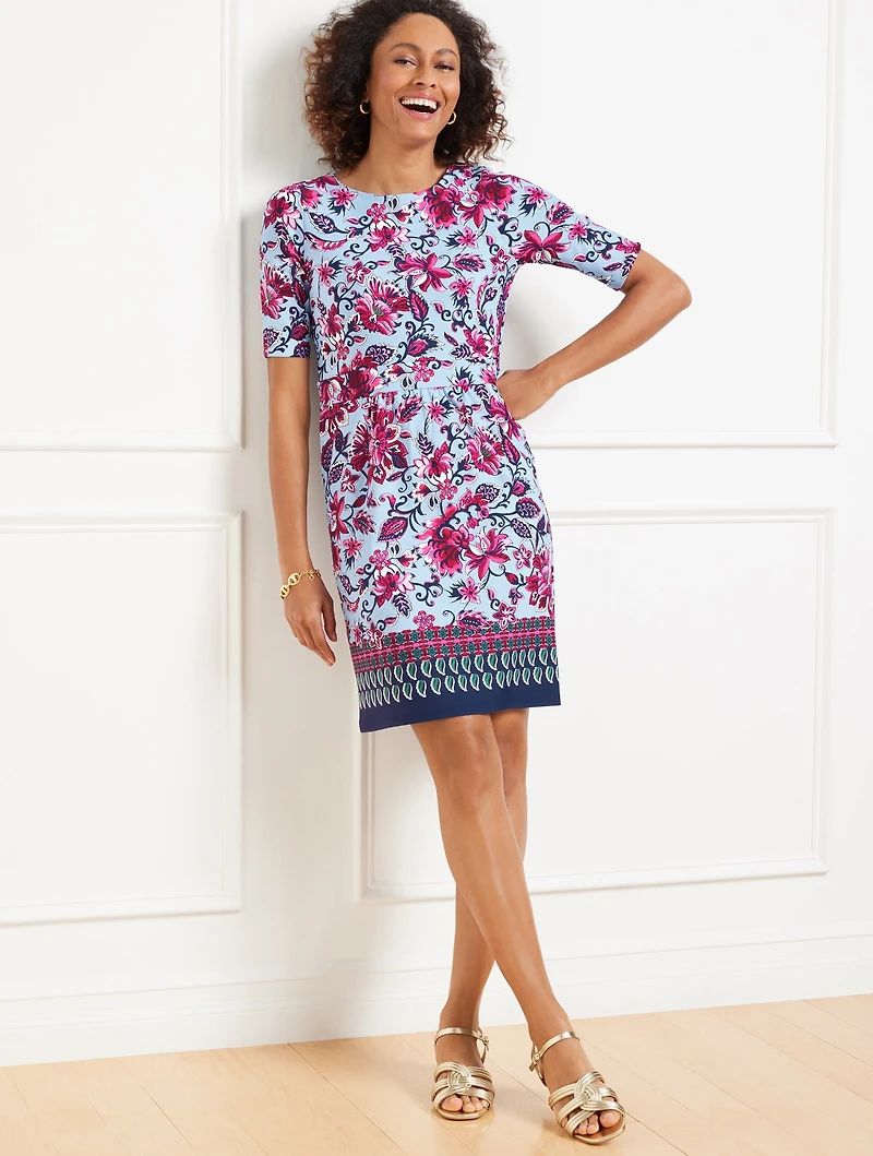 Effortless Jersey Sheath Dress - Gorgeous Garden