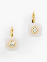 Floating Geo Stone Drop Earrings