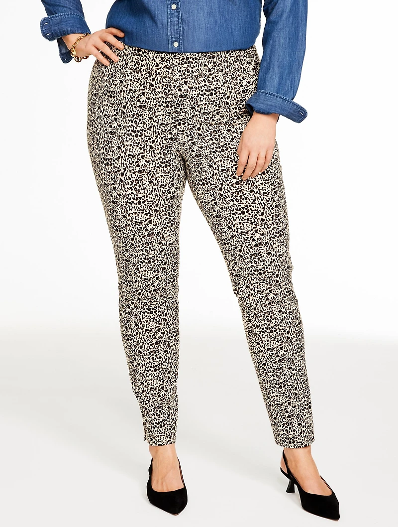 Plus Exclusive Talbots Chatham Slim Ankle Pants - Bold Cheetah