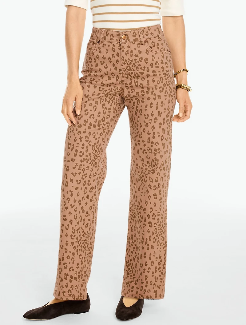Classic Jean Trousers - Modern Leopard
