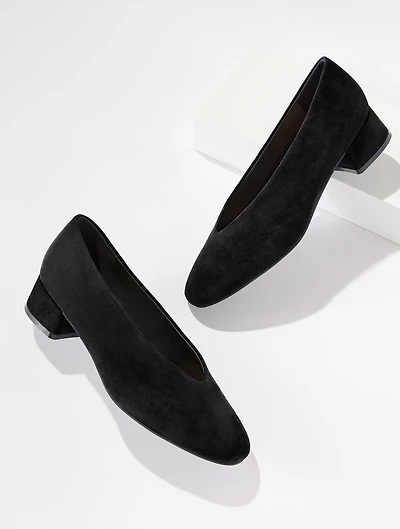 Winona Suede Block Heel Pumps