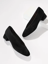 Winona Suede Block Heel Pumps