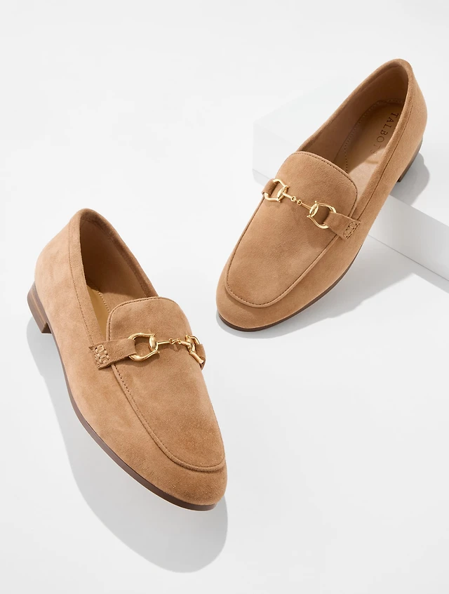 Katelyn Bit Suede Loafers