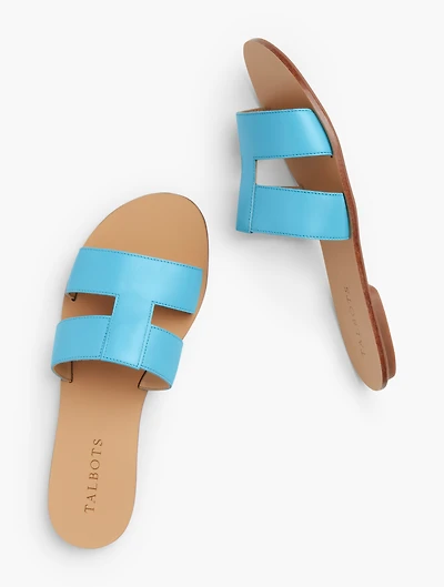 Hannah Vachetta Leather Slides