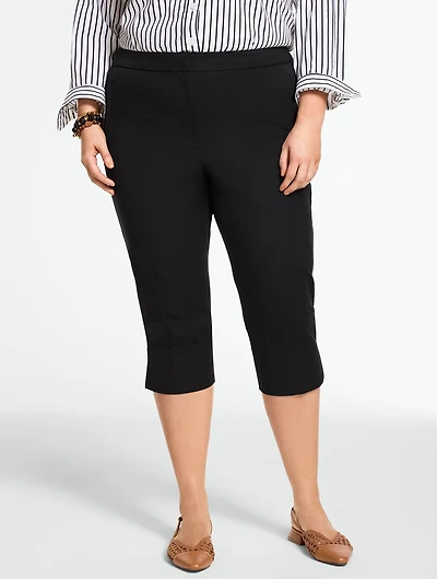 Plus Exclusive Cotton Bi-Stretch Capri Pants
