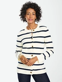 Clean Stripe Cardigan