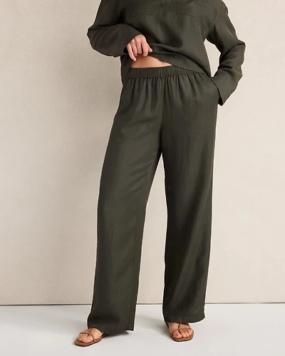 Viscose Linen Wide Leg Pants