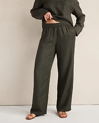 Viscose Linen Wide Leg Pants