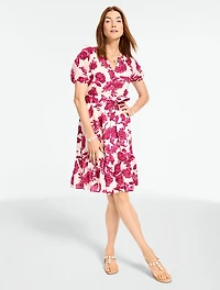 Voile Fit & Flare Dress - Shadow Floral