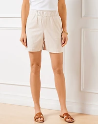Pull-On Shorts - Stripe 6”