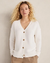 Organic Cotton Link Stitch Cardigan