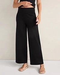 Organic Cotton Modal Foldover Wide Leg Pants