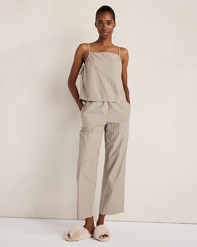 Organic Cotton Poplin Striped Pants