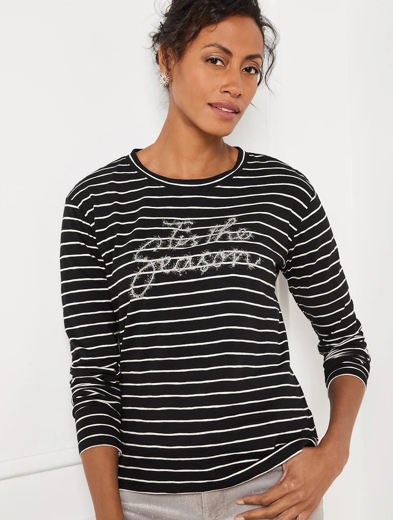 Tis The Season Tinsel Crewneck Tee