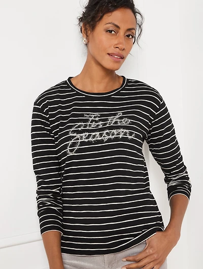 Tis The Season Tinsel Crewneck Tee