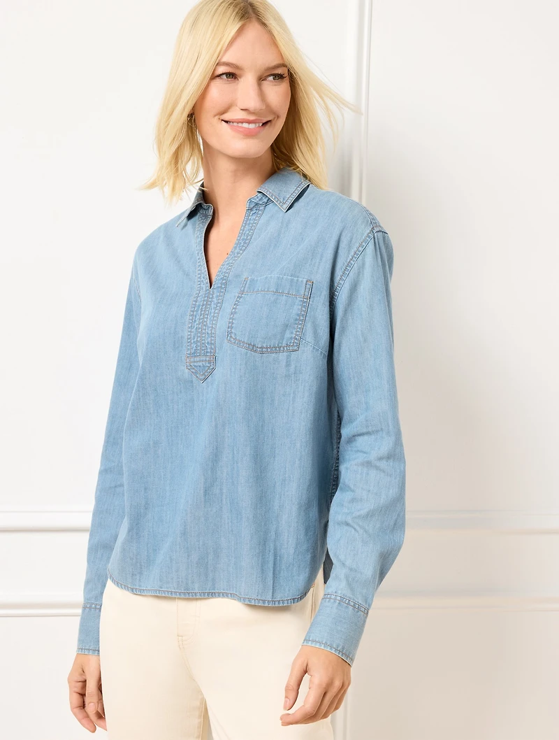 Denim Short Shirt