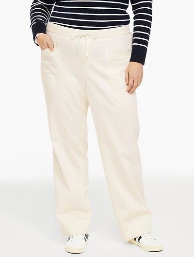 Straight Leg Pull-On Pants