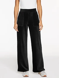 Sky Lounge Velour Wide Leg Pants