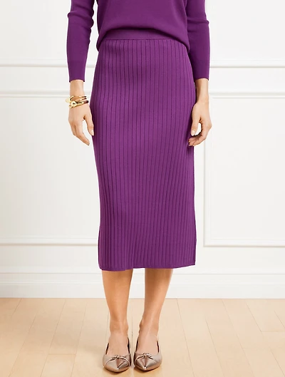 Ribbed Midi Skirt