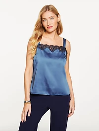 Lace Trim Satin Camisole