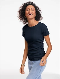 Jacquard Knit Crewneck Top