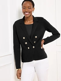 Double Breasted Sweater Jacket