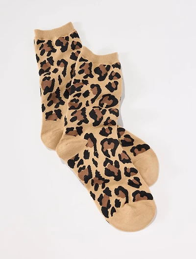 Fabulous Leopard Trouser Socks