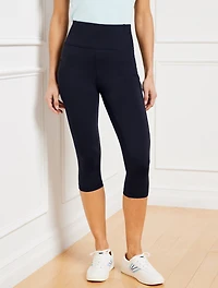 Performance Interlock High Waist Crop Leggings