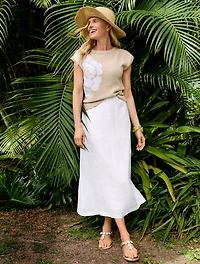 Cap Sleeve Pullover - Hibiscus