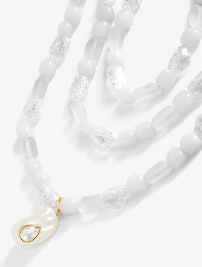 Organic Bead Layered Necklace