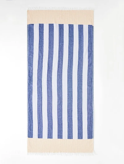 Hat Attack Stripe Turkish Cotton Beach Towel