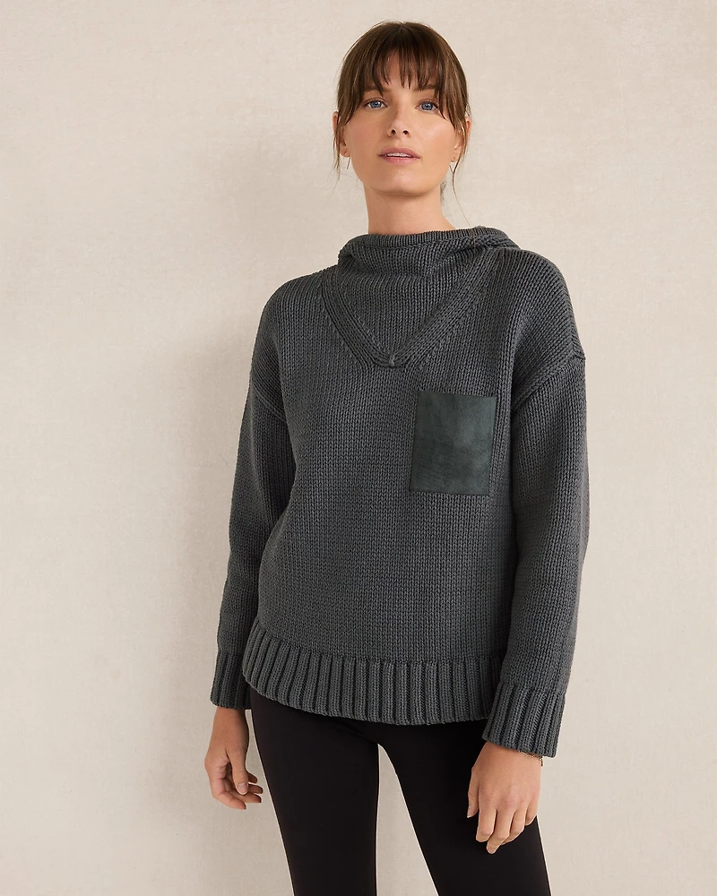 Cotton Blend Pocket Hoodie