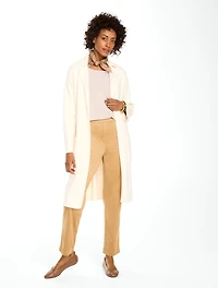 Notch Collar Long Sweater Jacket